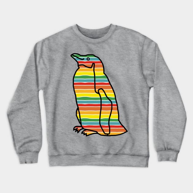 Energy Stripes Penguin Crewneck Sweatshirt by ellenhenryart